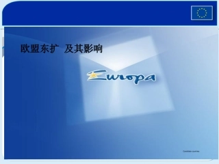 欧盟东扩及其影响