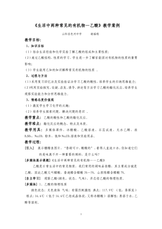 乙酸教学案例