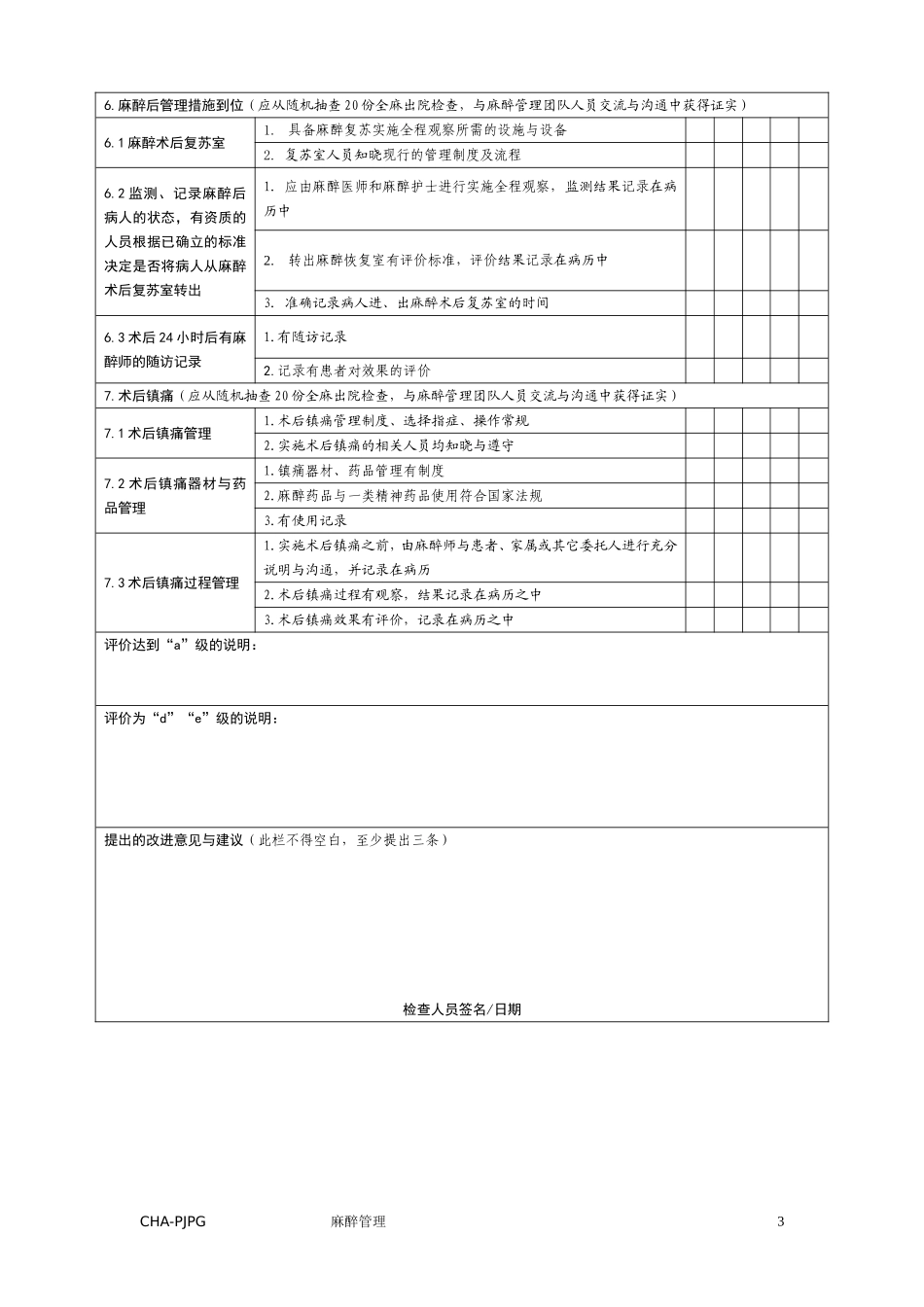 麻醉与镇痛评价用表_第3页