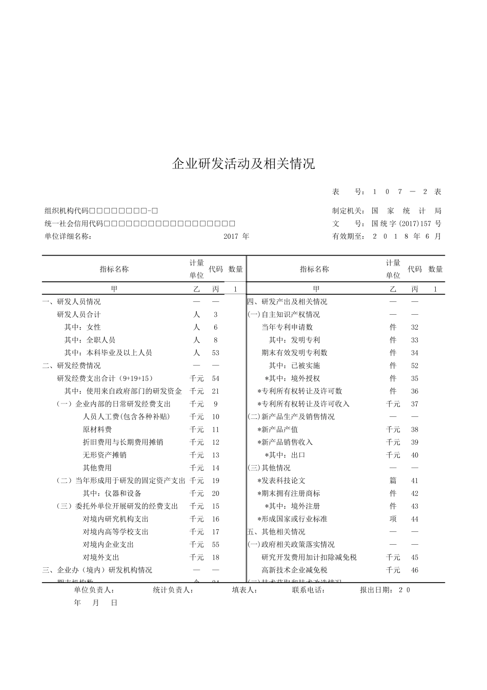 企业研发活动统计107-1、107-2报表_第2页