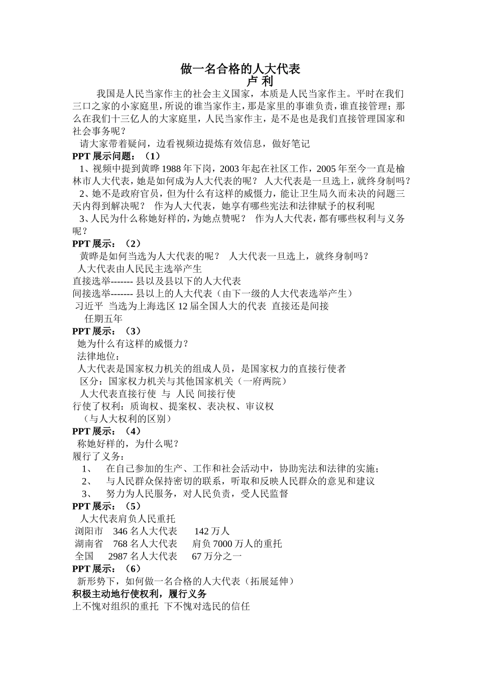 做一名合格的人大代表卢利_第1页