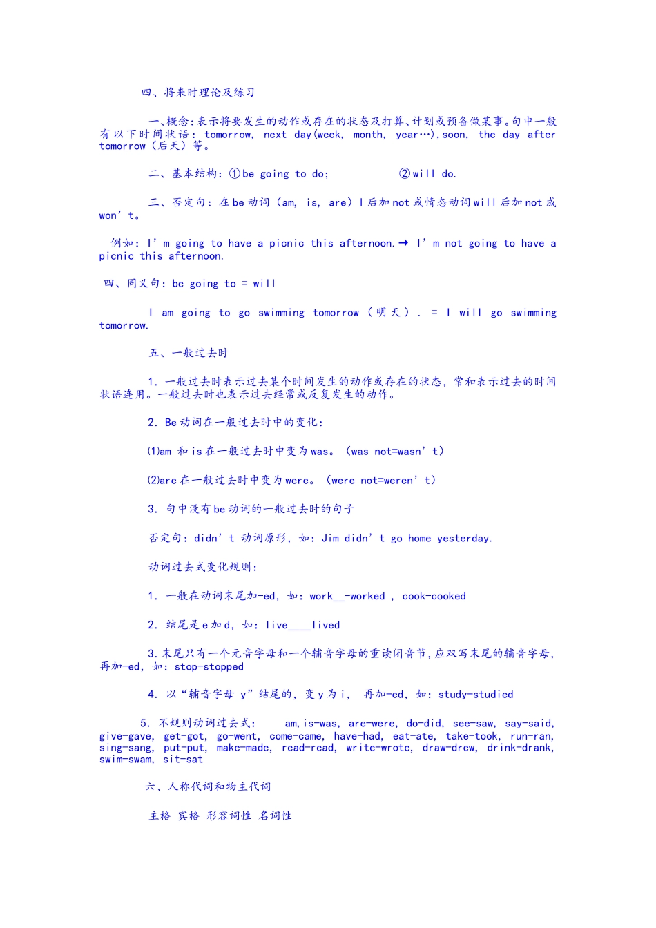 人教版小学英语语法大全_第3页