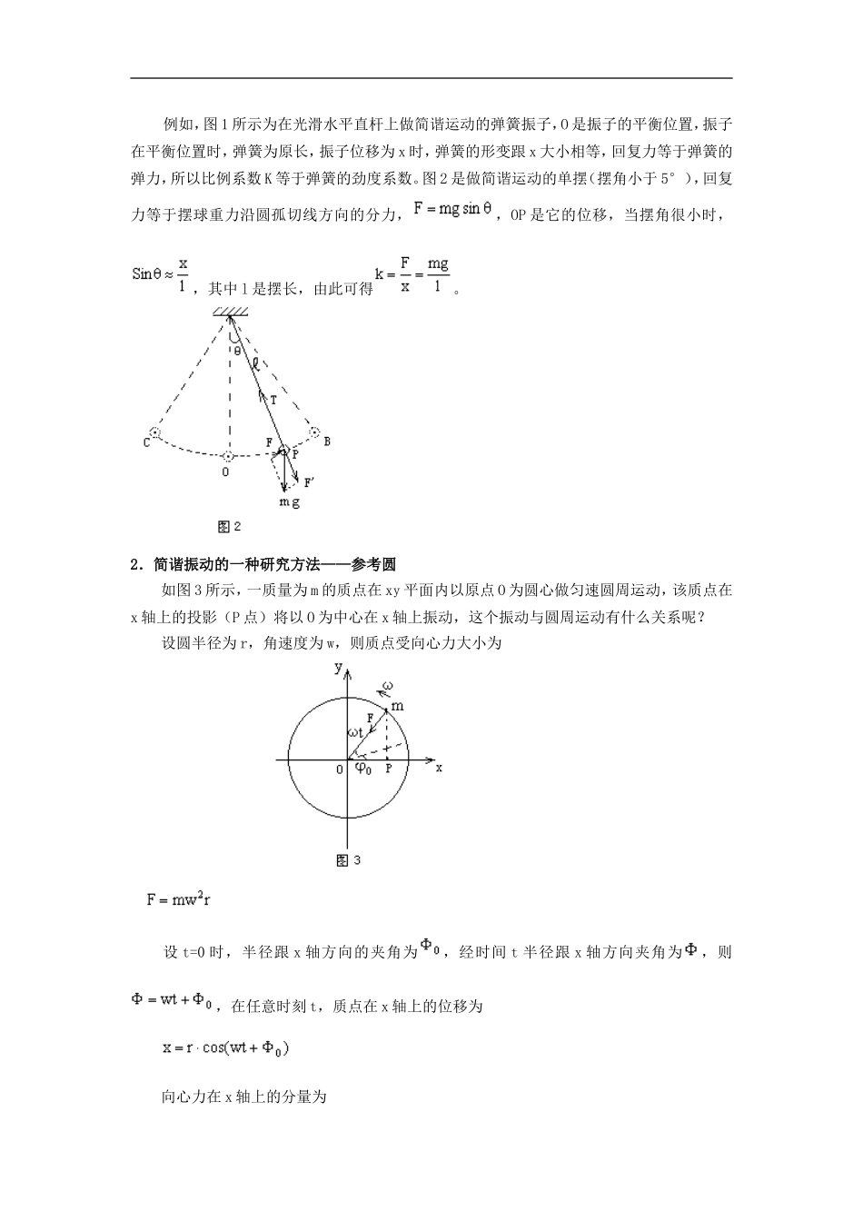 高中物理奥赛讲义：机械振动和机械波_第2页