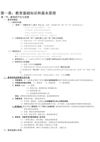 教师资格考试--教育知识与能力(中学)--重点整理