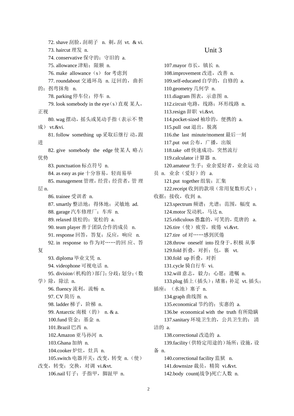 牛津高中英语模块十一单词表_第2页