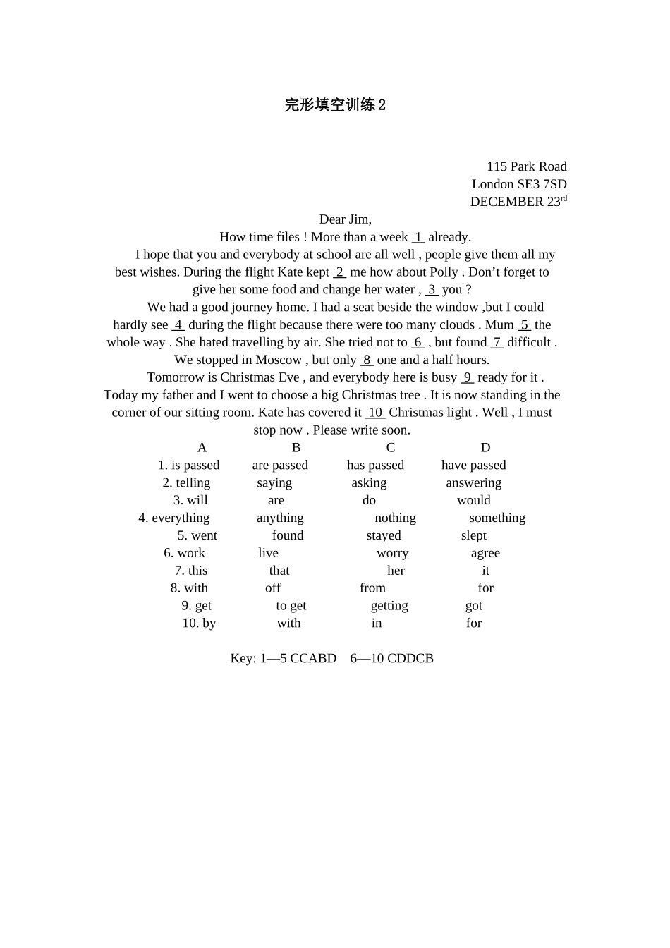 完形填空训练2_第1页