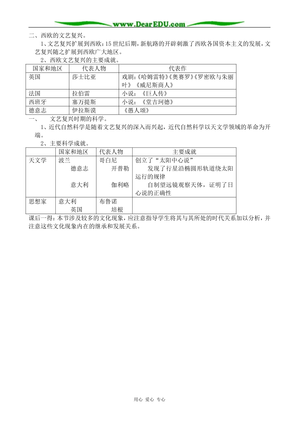 人教版高二历史上册文艺复兴(3)_第2页