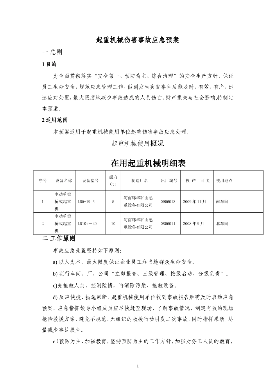 起重机械事故应急预案范本_第3页