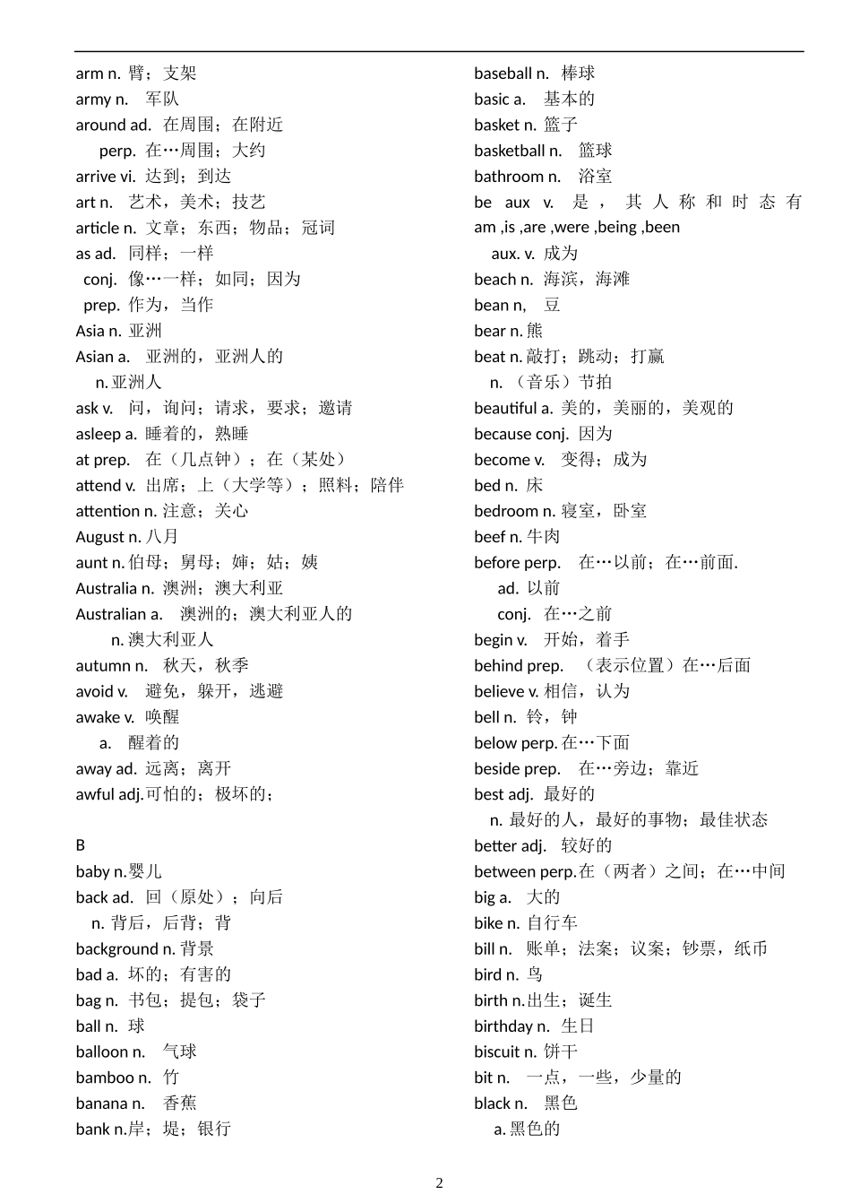 课标2018年中考英语词汇表_第2页
