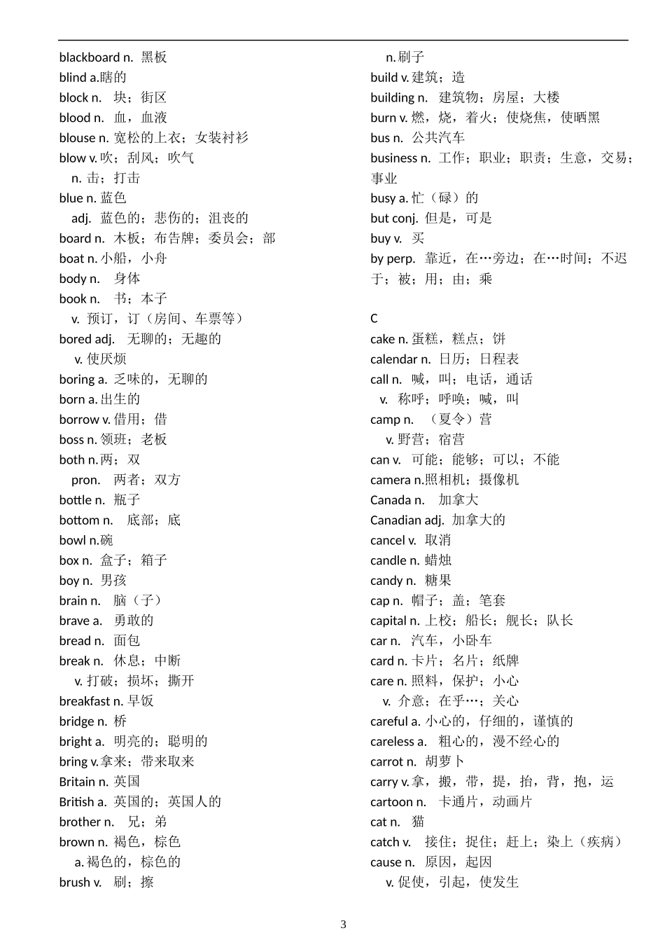 课标2018年中考英语词汇表_第3页