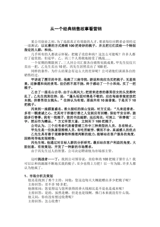 经典案例-把梳子卖给和尚