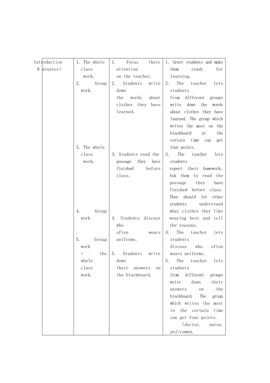 重庆市梁平实验中学八年级英语下册 Unit 8 Our Clothes Topic2 We can design our own uniforms Section A教案 （新版）仁爱版_第3页