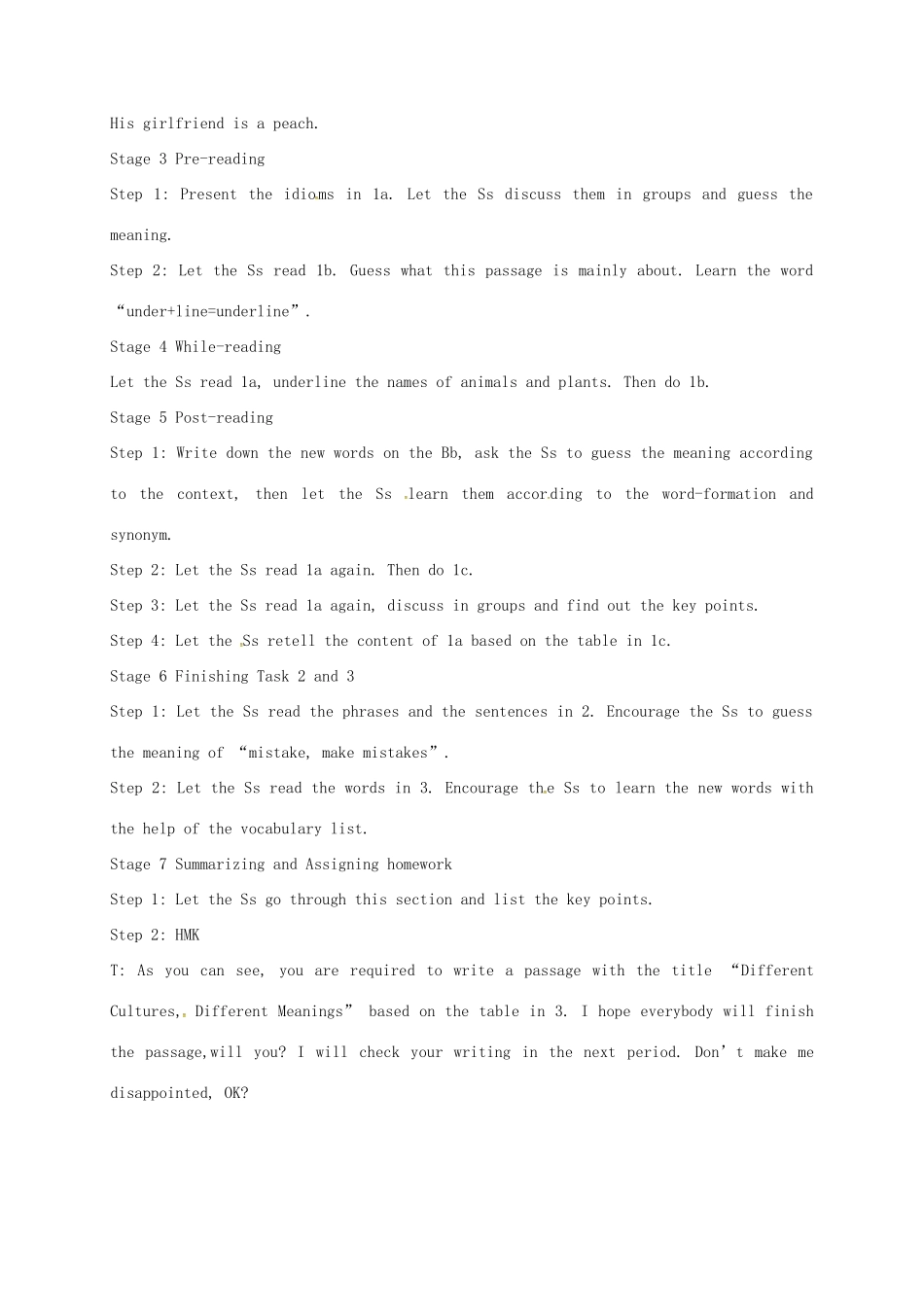 福建省泉州市安溪县九年级英语上册 Unit 3 English around the World Topic 2 Some things usually have different meanings in different cultures Section C教案 （新版）仁爱版-（新版）仁爱版初中九年级上册英语教案_第2页