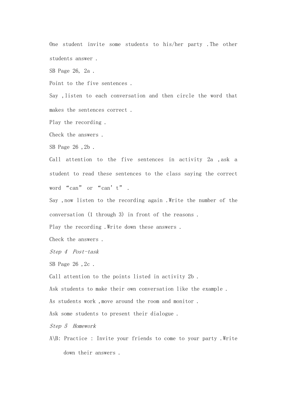 辽宁省丹东七中八年级英语上册《Unit 5》教案 人教新目标版_第3页