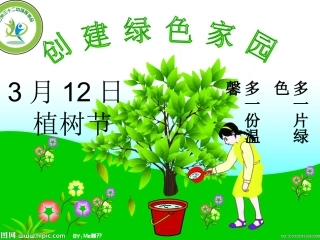 植树节主题班会PPT