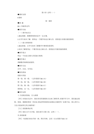 示范教案一6.1  你能肯定吗