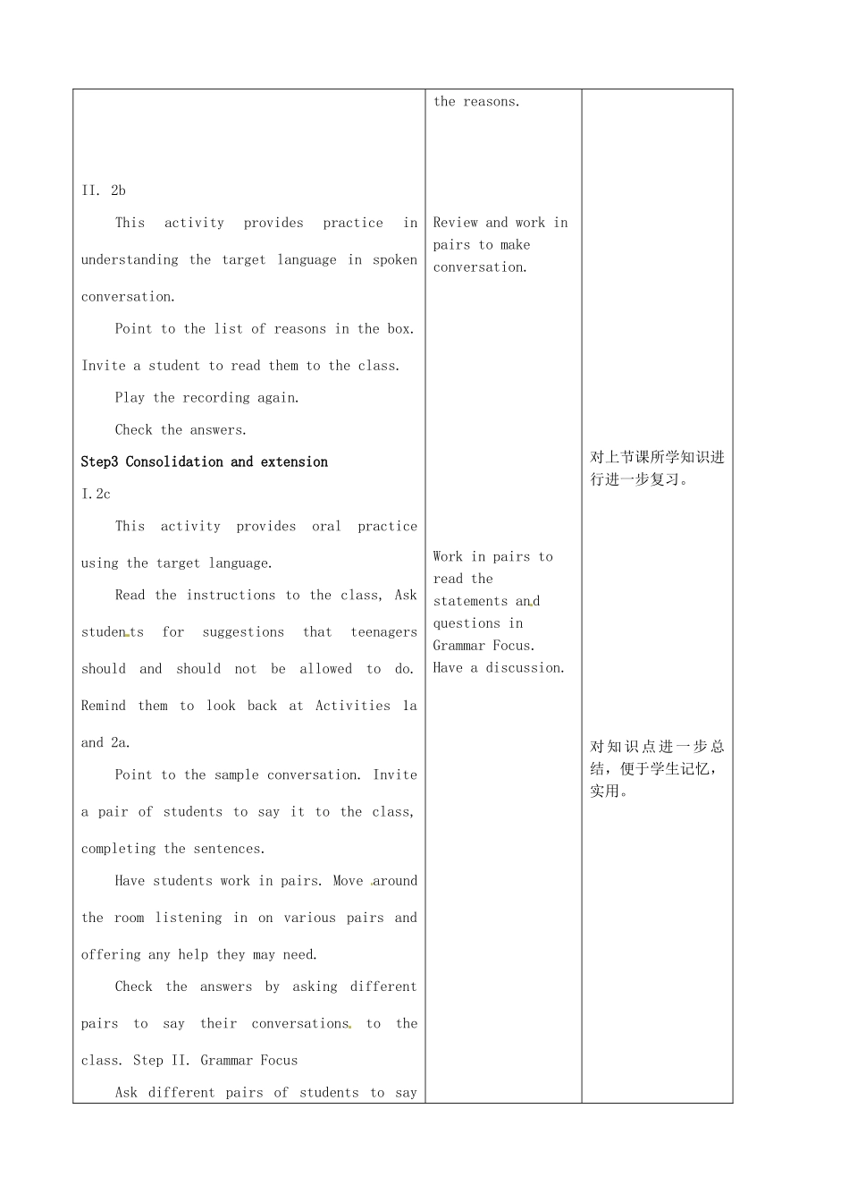 陕西省神木县大保当中学九年级英语 Unit 3 Teenagers should be allowed to choose their own clothes Period 2教案 人教新目标版_第3页