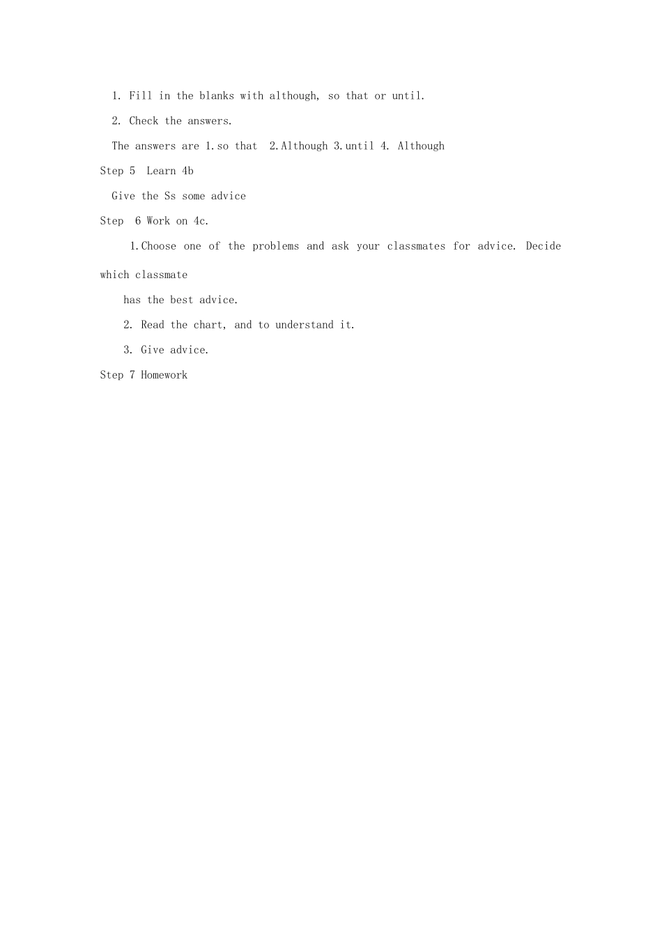 金识源秋八年级英语上册 Unit 2 Why don't you talk to your parents（第2课时）教案 鲁教版五四制-鲁教版五四制初中八年级上册英语教案_第3页