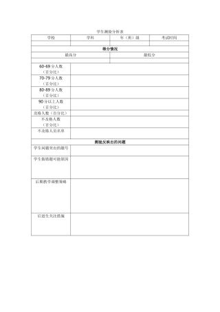 学生测验分析表 (2)