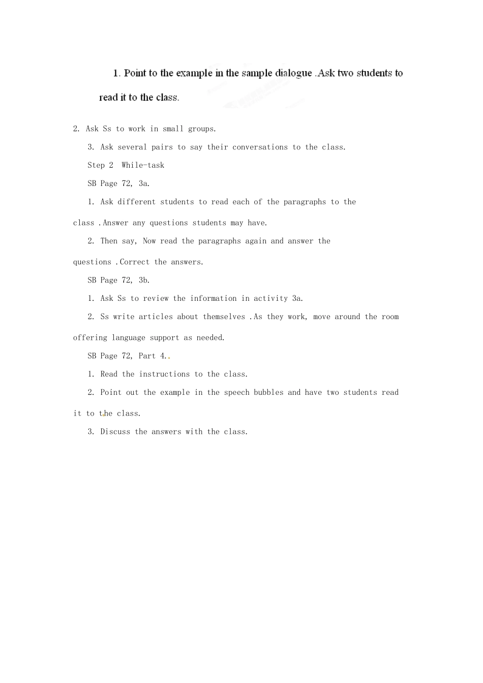 浙江省温州市第二十中学八年级英语下册 Unit 9 Have you ever been to an amusement park Period 3教案 人教新目标版_第2页