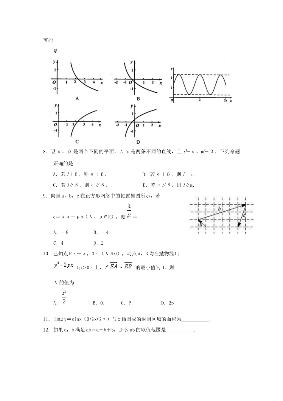 山东省威海市高三数学下学期第一次模拟考试试题 理-人教版高三全册数学试题_第2页