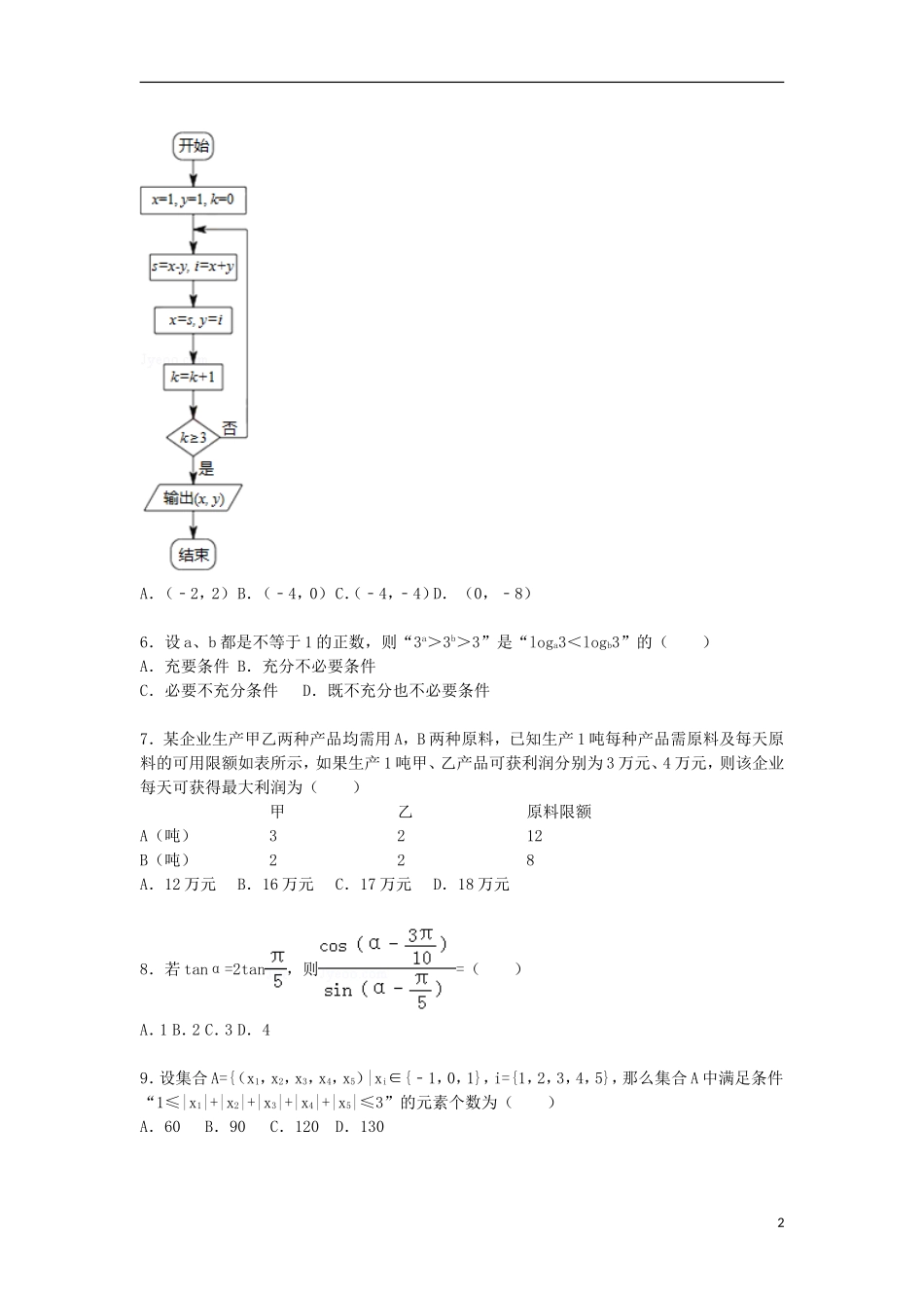 广东省肇庆市广宁一中高三数学上学期8月月考试题 理（含解析）-人教版高三全册数学试题_第2页