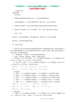 函数的图像知识精讲 苏教版