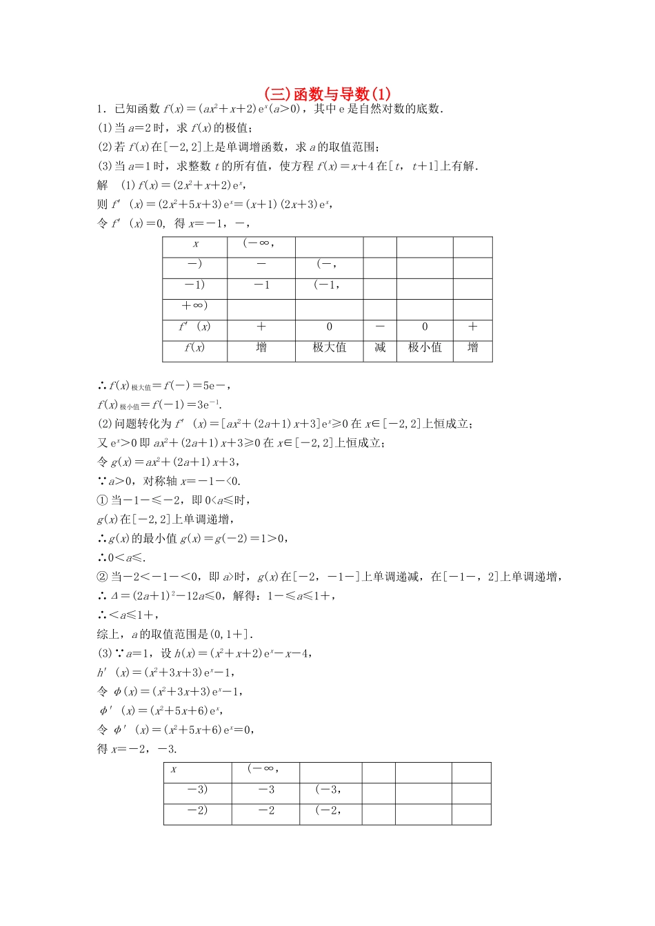 新（江苏专用）高考数学三轮增分练（三）函数与导数（1）文-人教版高三全册数学试题_第1页