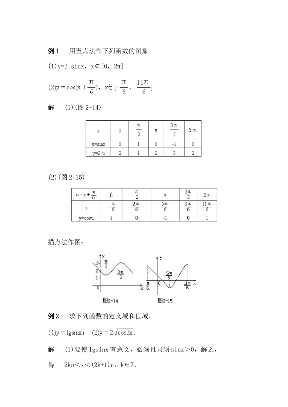 正弦函数、余弦函数的图象和性质_第1页