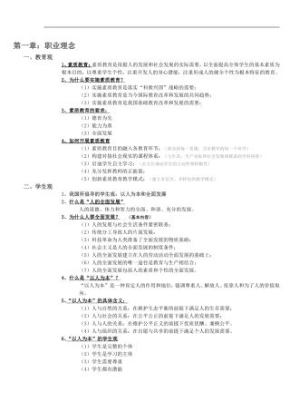 教师资格考试综合素质(中学)重点整理
