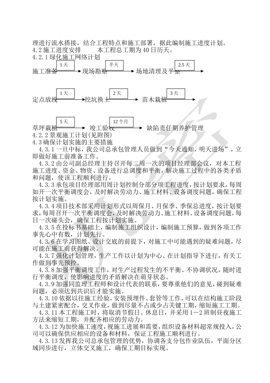 景观绿化工程施工组织设计方案_第2页