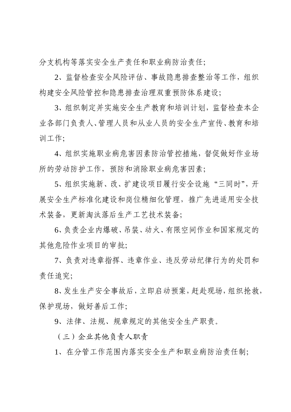 企业全员岗位安全生产责任制_第2页