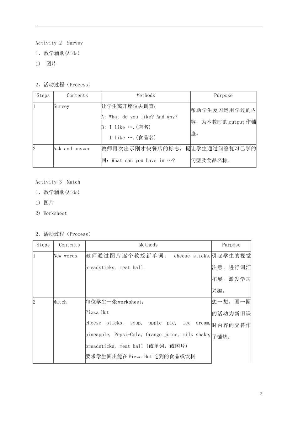 二年级英语下册 unit6 Lesson5教案 沪教牛津版_第2页
