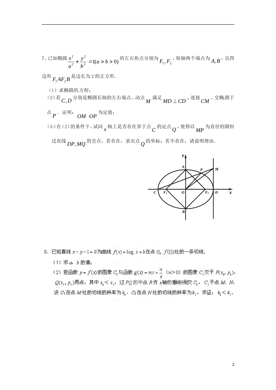 江苏省昆山震川高级中学高三数学作业15 苏科版_第2页