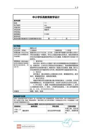乐高教学设计(王)