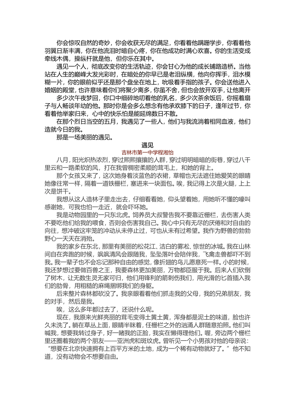 全国中小学生创新作文大赛总决赛特等奖作文_第2页