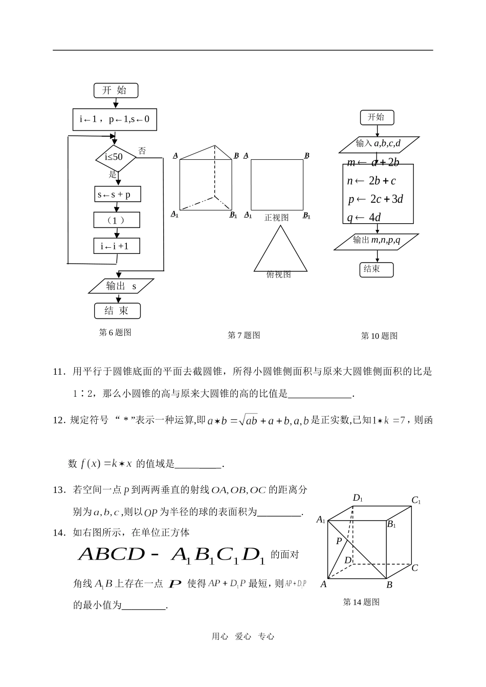 江苏省通州市09届高三数学第二次模拟考试（理科）_第2页