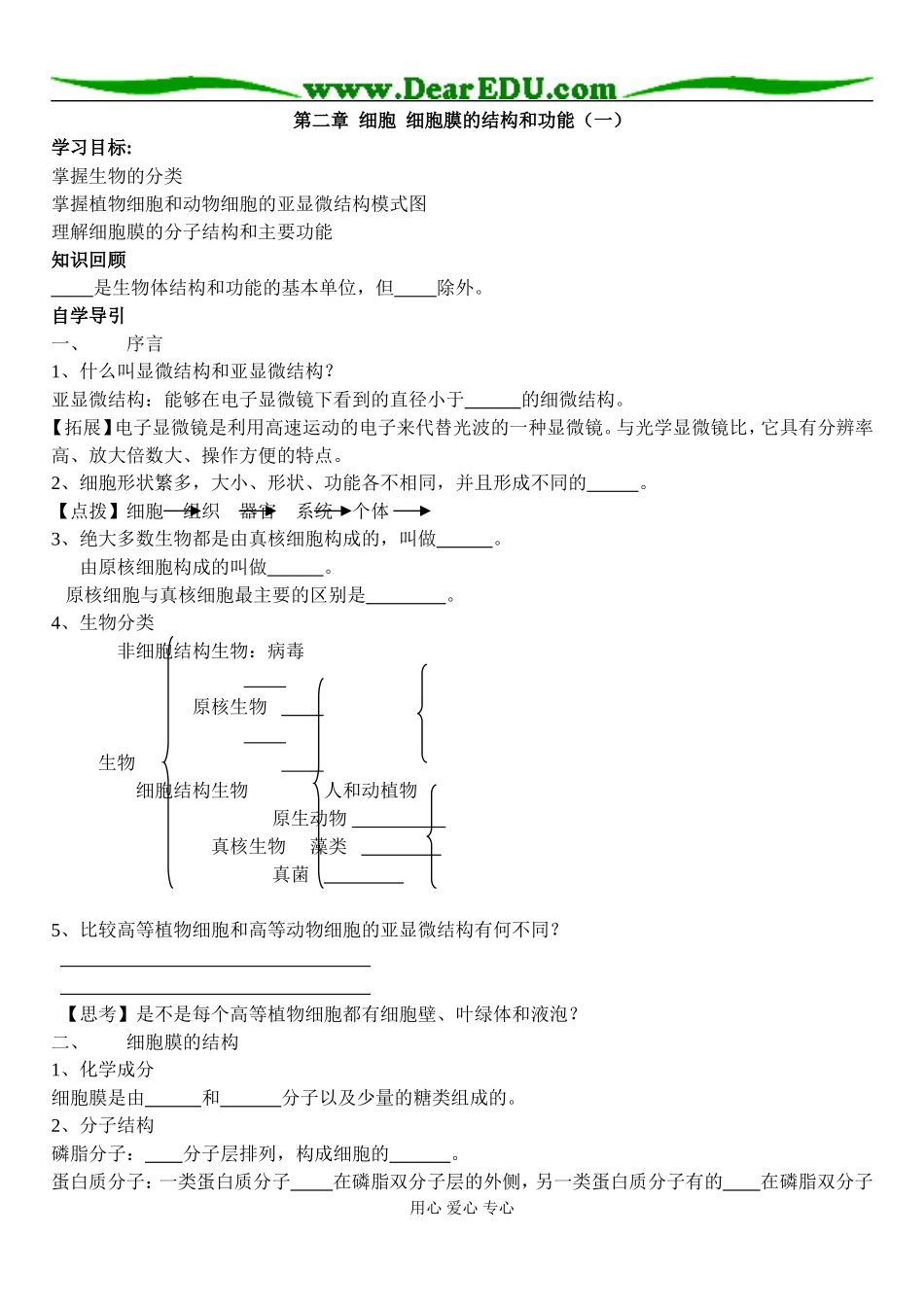 细胞膜的结构和功能_第1页