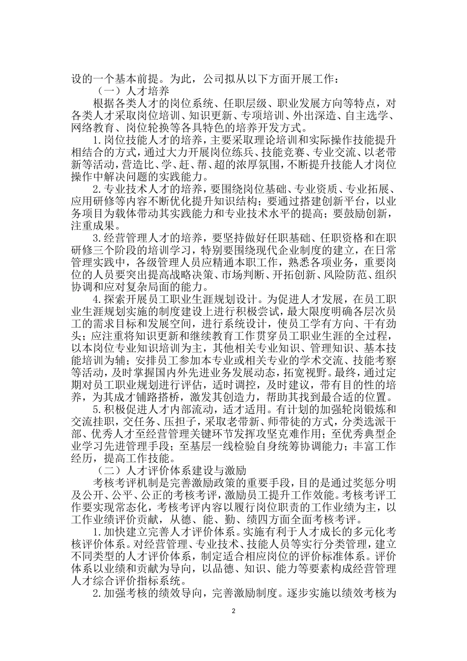 企业人才发展规划_第2页