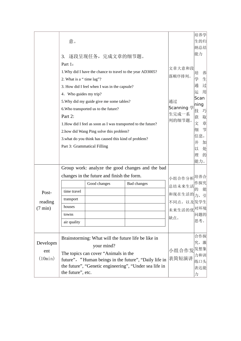 人教版必修五Unit3-教学设计与反思_第3页