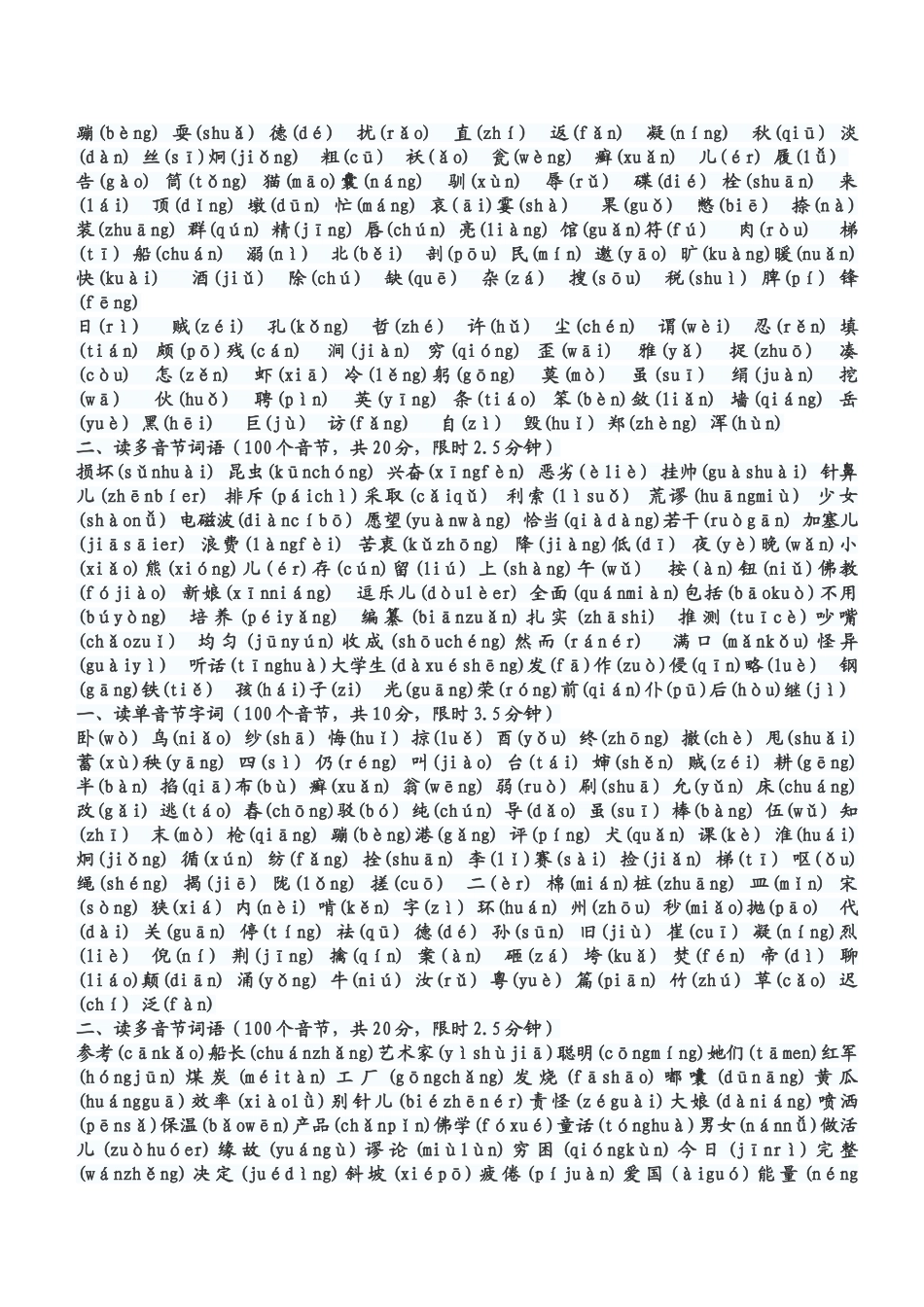 普通话考试常见字词_第3页