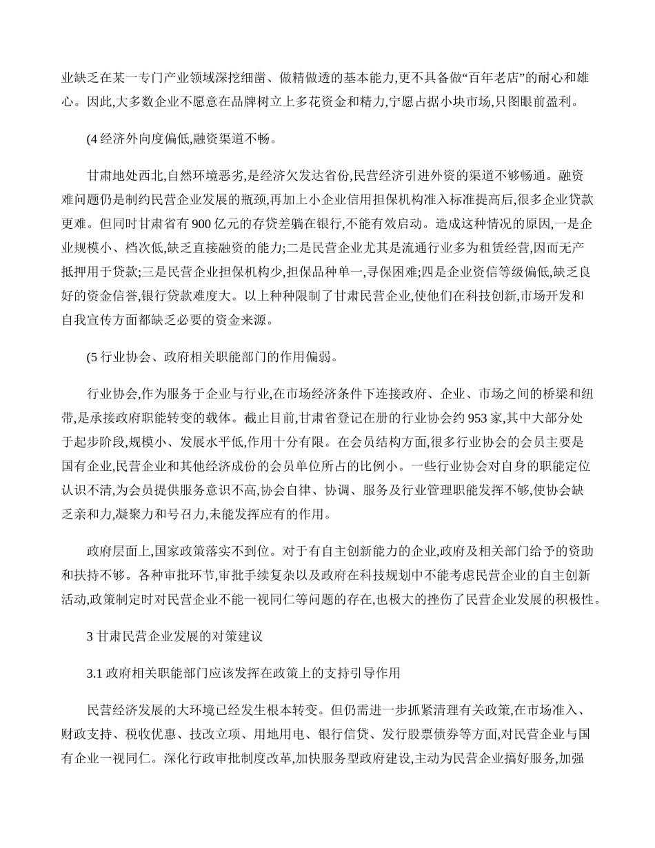 民营企业发展的现状及策略._第3页