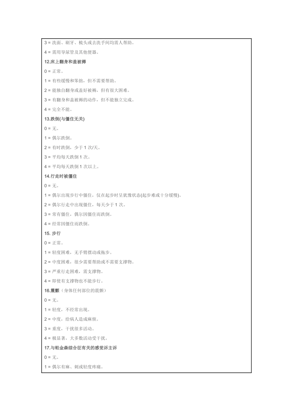 帕金森病常用评分量表_第3页