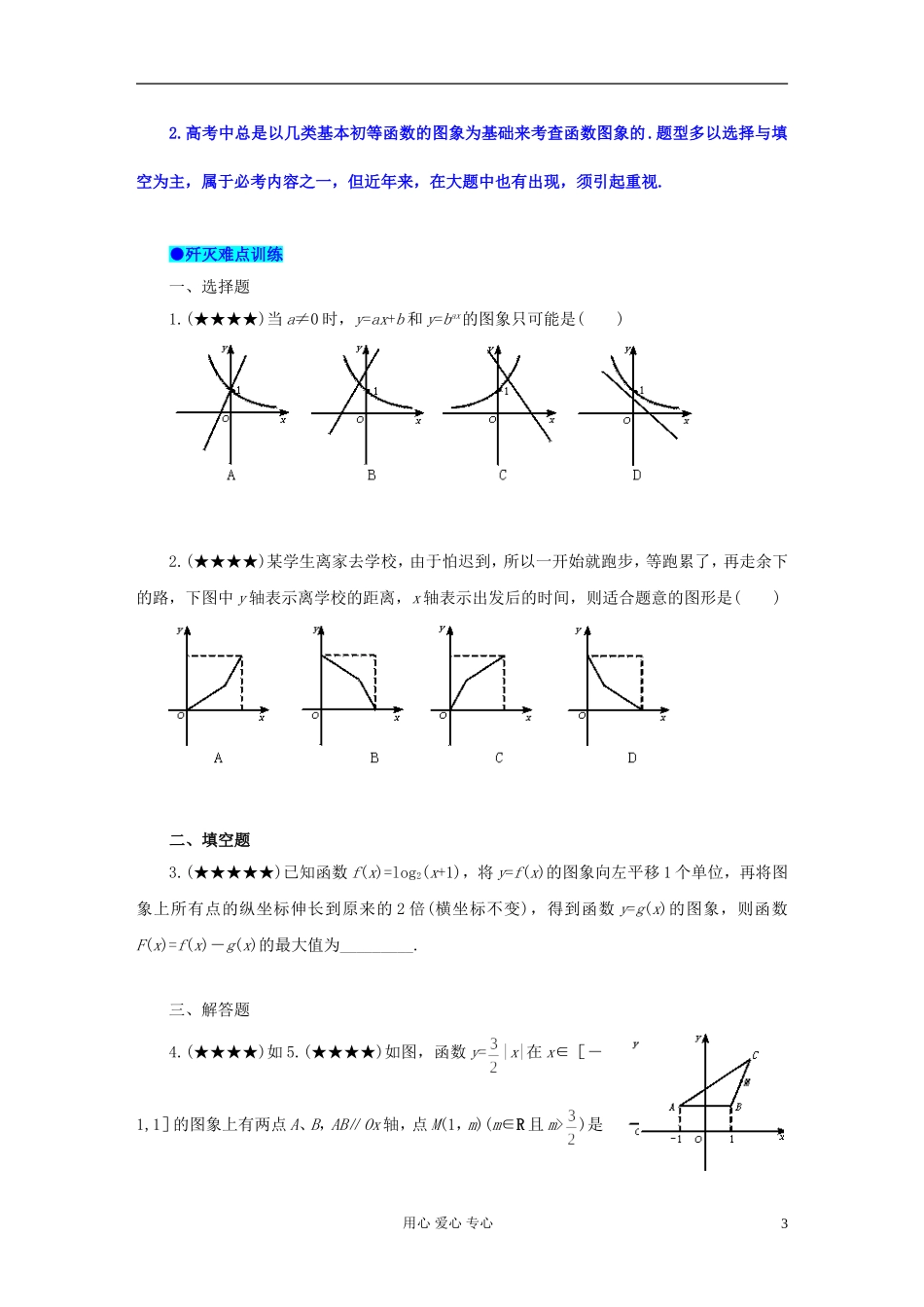 湖北省黄冈中学高考数学 典型例题10 函数图象_第3页