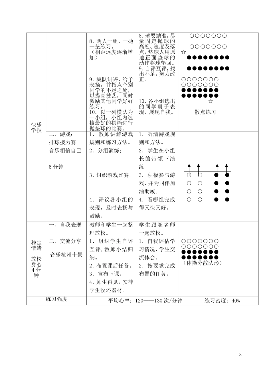 排球正面双手垫球公开课教案_第3页