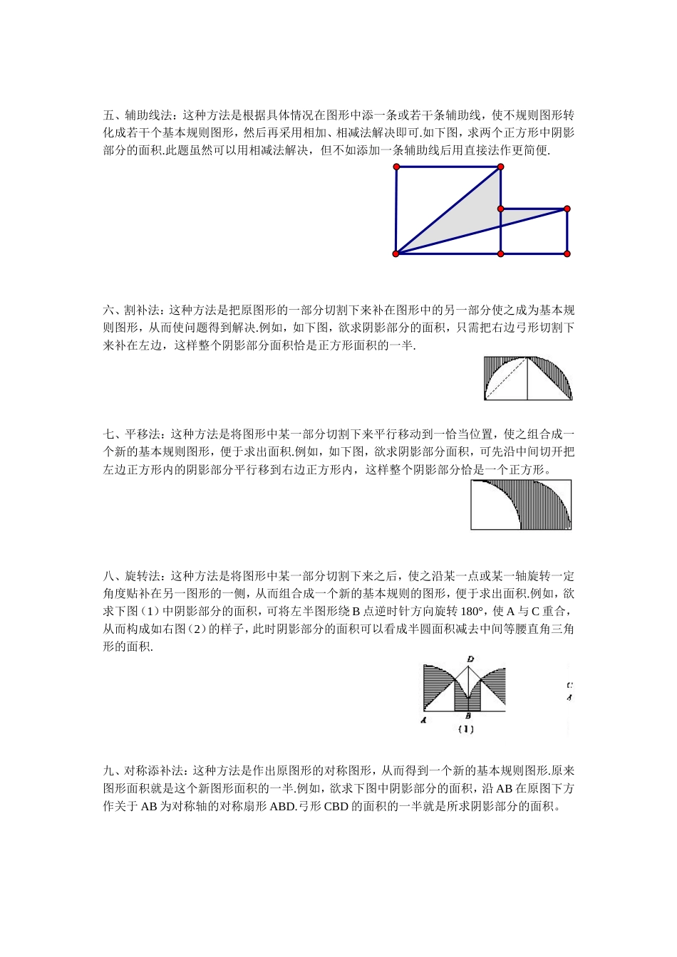 求阴影部分面积的几种常用方法_第2页