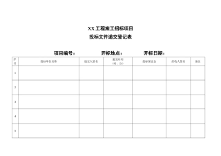 全套开标评标表格