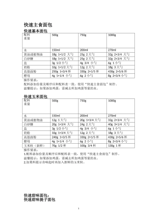 美的面包机食谱-电子版