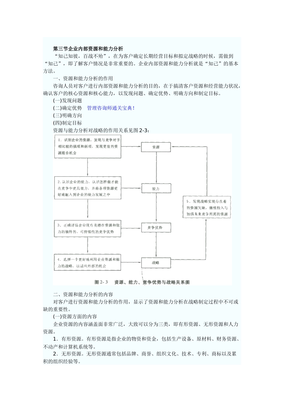 企业内部资源和能力分析_第1页