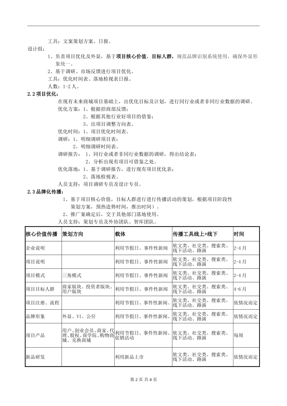 品牌部年度计划_第2页